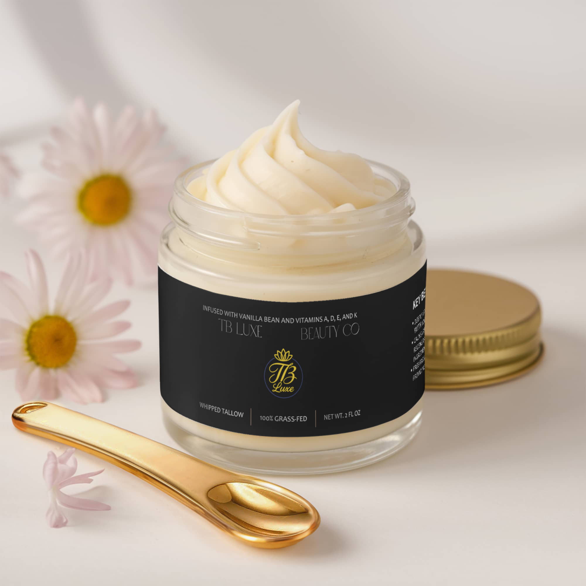 Whipped Grass-Fed Tallow Balm with Vanilla Bean